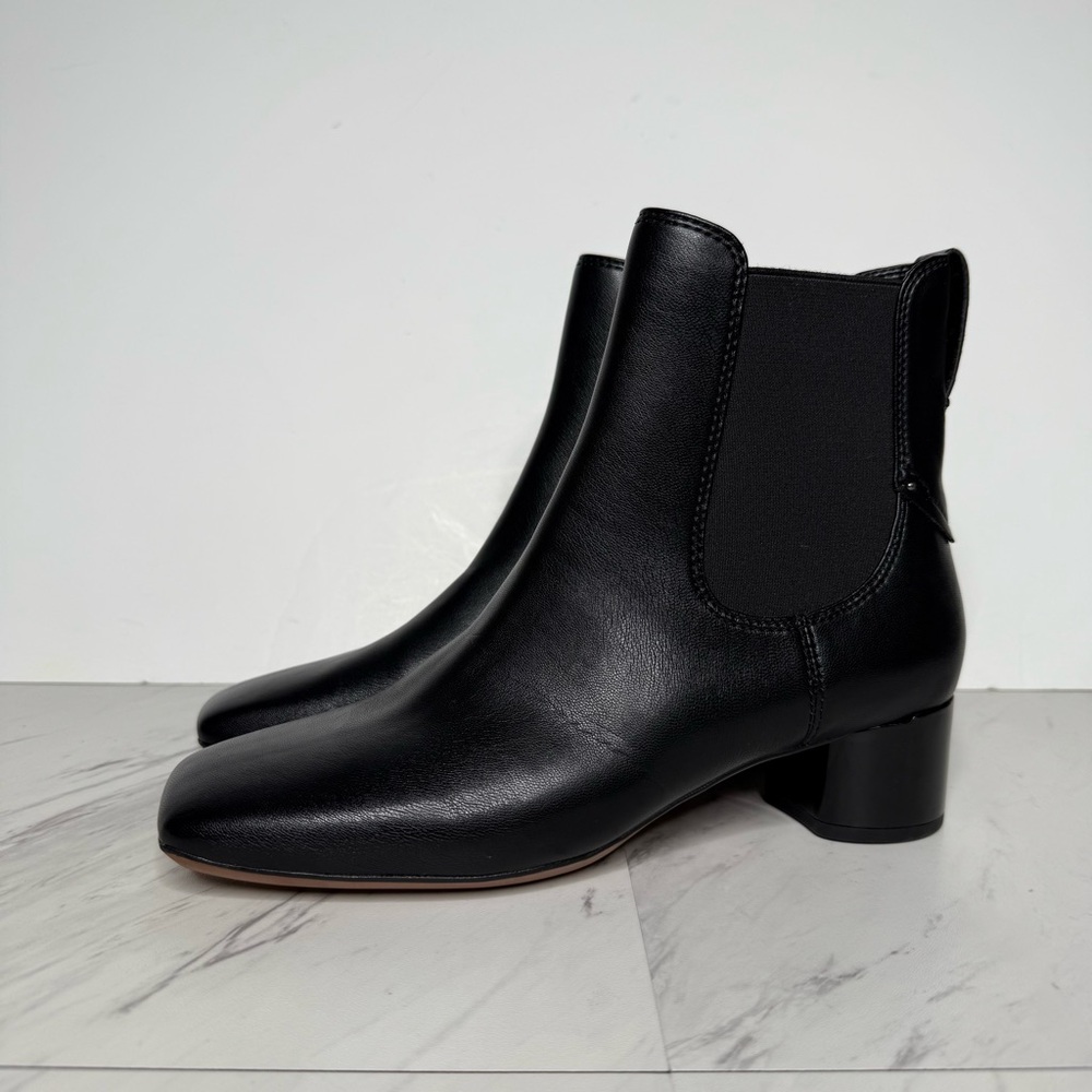 Franco Sarto Nellie Black Chelsea Heeled Bootie 8M - Picture 14 of 14